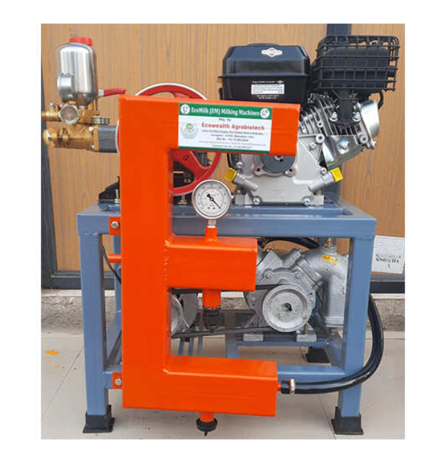 ECOMILK (EM) 03 DOUBLE POWER DOUBLE BUCKET MILKING MACHINE- WITHOUT ENGINE (FIXED)