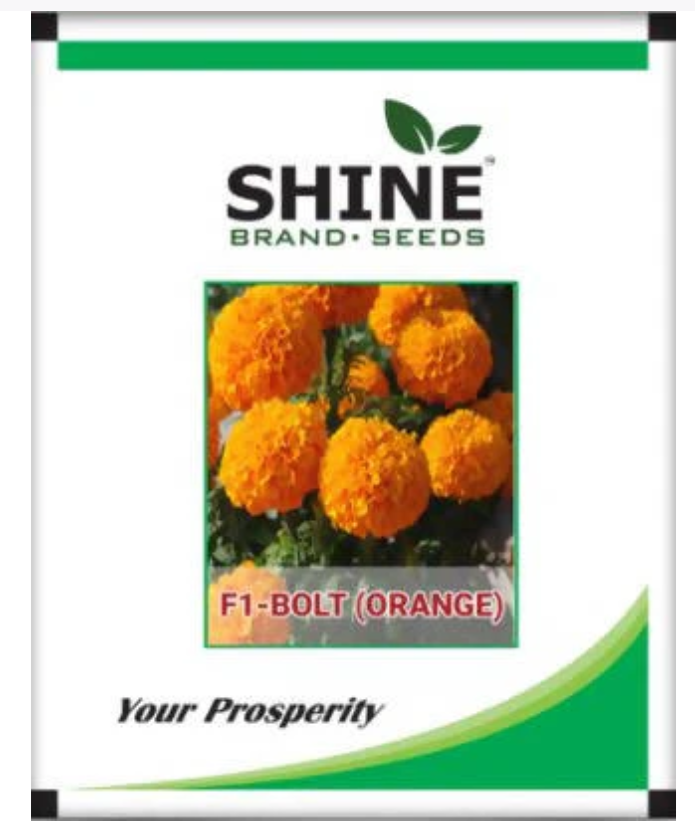 Marigold Bolt Orange F1 - Shine Brand Seeds, Genda