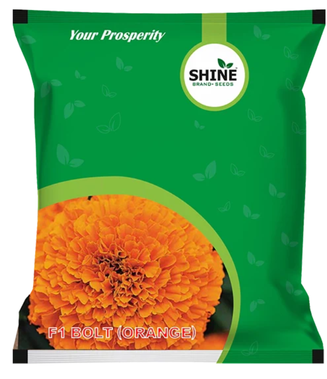 SHINE BOLT ORANGE F1 MARIGOLD SEEDS