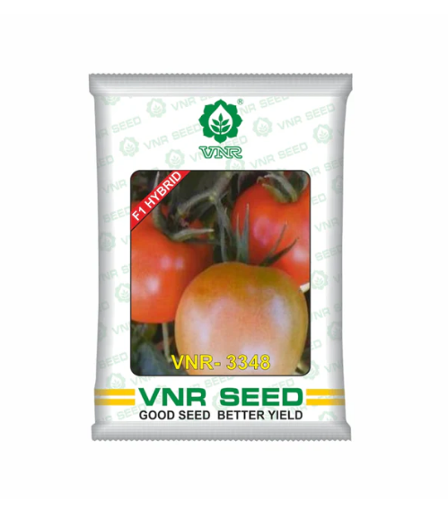 VNR 3348 F1 Hybrid Tomato Seeds – High Yield, Flat Round Fruits