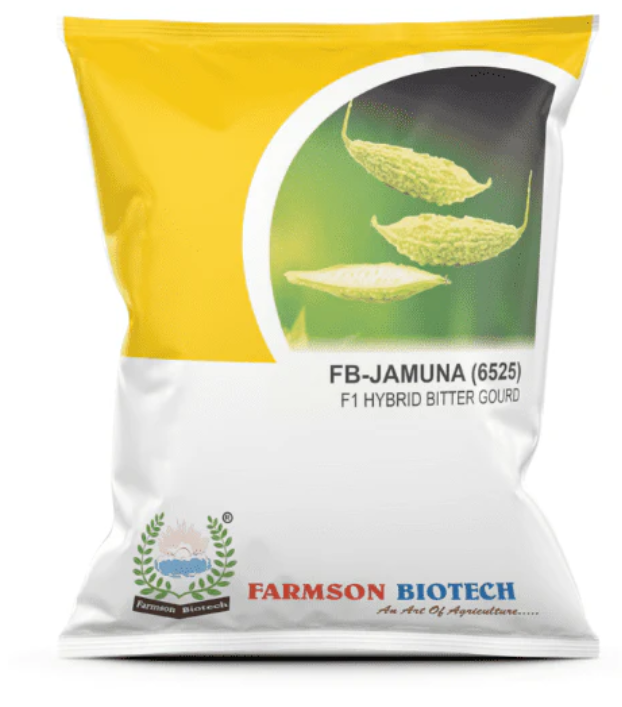 FARMSON JAMUNA (6525) F1 HYBRID WHITE BITTER GOURD SEEDS (SHORT)
