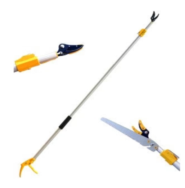 HECTARE ALUMINUM TELESCOPIC LONG REACH (10 FEET) CUT AND HOLD PRUNER WITH SAW