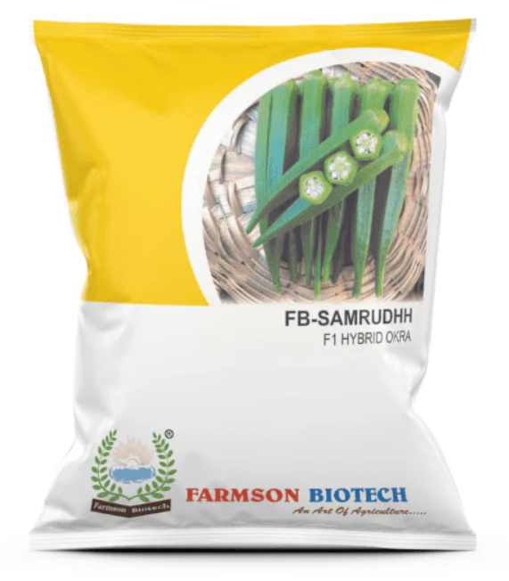 FARMSON OKRA FB SAMRUDH F1 (MEDIUM, DARK GREEN)