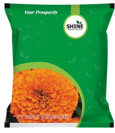 SHINE BOLT ORANGE F1 MARIGOLD SEEDS