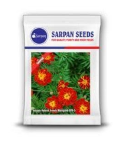 SARPAN HYBRID FRENCH MARIGOLD (SFR) - 5 RED SEEDS