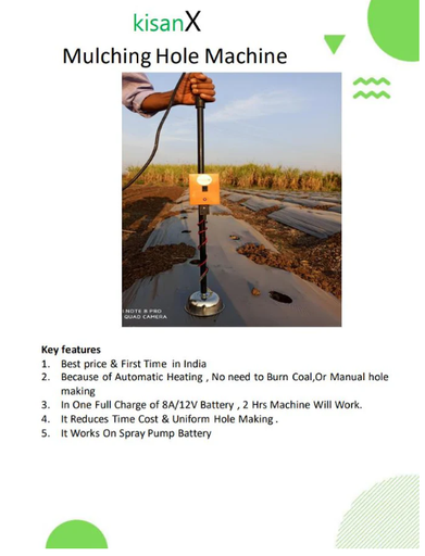 AUTOMATIC MULCHING HOLE MAKING MACHINE
