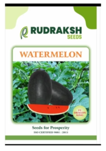 RUDRAKSH DRAGONE KING WATERMELON (OBLONG, CRIMSON RED) SEEDS